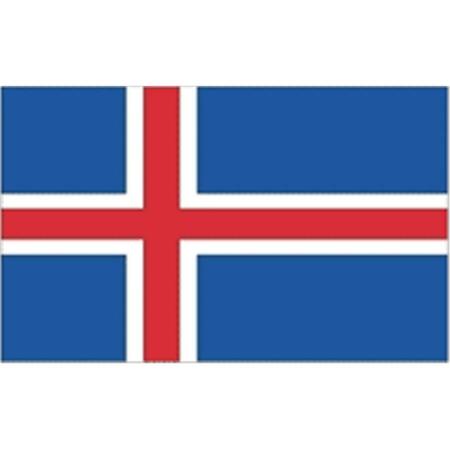 SS COLLECTIBLES 3 ft. x 5 ft. Nyl-Glo Iceland Flag SS3325168